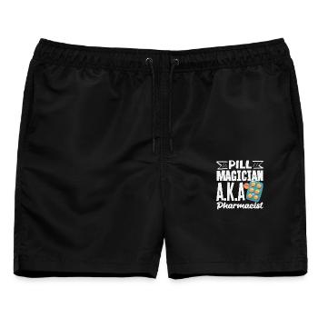 Apotheker Pharmazeutisch-technischer - Männer Badeshorts - Schwarz - Vorne - AI Model Male 178 light (178cm)