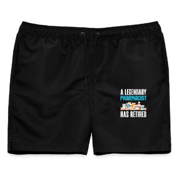Apotheker Pharmazeutisch-technischer - Männer Badeshorts - Schwarz - Vorne - AI Model Male 178 light (178cm)