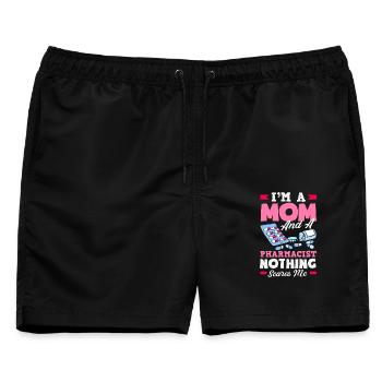 Apotheker Pharmazeutisch-technischer - Männer Badeshorts - Schwarz - Vorne - AI Model Male 178 light (178cm)