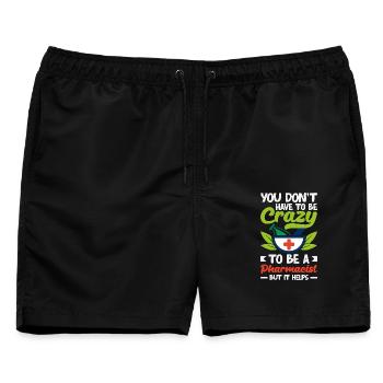 Apotheker Pharmazeutisch-technischer - Männer Badeshorts - Schwarz - Vorne - AI Model Male 178 light (178cm)