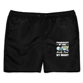 Apotheker Pharmazeutisch-technischer - Männer Badeshorts - Schwarz - Vorne - AI Model Male 178 light (178cm)