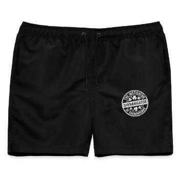 Anstifter von Streichen Funny Irish - Männer Badeshorts - Schwarz - Vorne - AI Model Male 178 light (178cm)