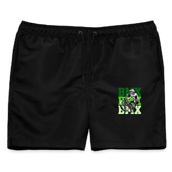 BMX Rider – Action Sport Street Design - Männer Badeshorts - Schwarz - Vorne - AI Model Male 178 light (178cm)