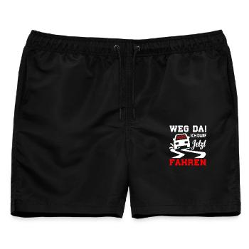 Führerschein 2026 Fahrprüfung Führerscheinprüfung - Männer Badeshorts - Schwarz - Vorne - AI Model Male 178 light (178cm)