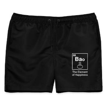 Bao The Element of Happiness Food Science - Männer Badeshorts - Schwarz - Vorne - AI Model Male 178 light (178cm)