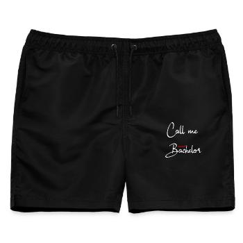 Bachelor 2026 Abschluss Promotion Sponsion - Männer Badeshorts - Schwarz - Vorne - AI Model Male 178 light (178cm)