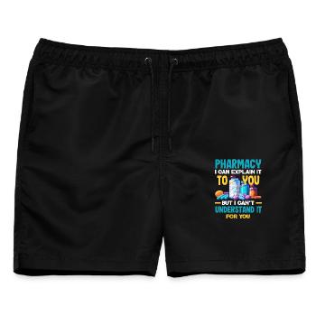 Apotheker Pharmazeutisch-technischer - Männer Badeshorts - Schwarz - Vorne - AI Model Male 178 light (178cm)
