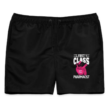 Apotheker Pharmazeutisch-technischer - Männer Badeshorts - Schwarz - Vorne - AI Model Male 178 light (178cm)