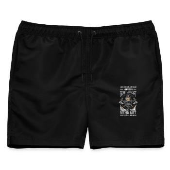 Wikinger Outfits Walhalla Nordische Mythologie - Männer Badeshorts - Schwarz - Vorne - AI Model Male 178 light (178cm)