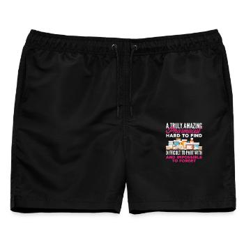 Apotheker Pharmazeutisch-technischer - Männer Badeshorts - Schwarz - Vorne - AI Model Male 178 light (178cm)