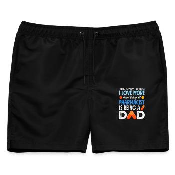 Apotheker Pharmazeutisch-technischer - Männer Badeshorts - Schwarz - Vorne - AI Model Male 178 light (178cm)