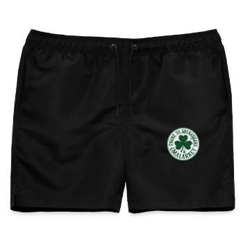 Lustige St.-Patrick's-Day-Eskapaden und Unsinn - Männer Badeshorts - Schwarz - Vorne - AI Model Male 178 light (178cm)