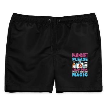 Apotheker Pharmazeutisch-technischer - Männer Badeshorts - Schwarz - Vorne - AI Model Male 178 light (178cm)