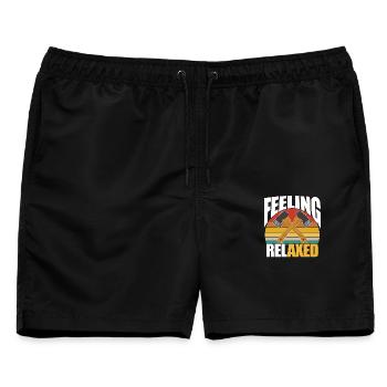 Sich entspannt fühlen - Männer Badeshorts - Schwarz - Vorne - AI Model Male 178 light (178cm)