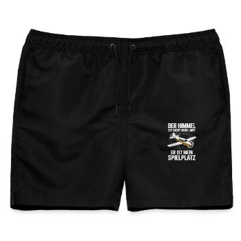  Der Himmel Ist Nicht Mein Limit Er Ist Mein - Männer Badeshorts - Schwarz - Vorne - AI Model Male 178 light (178cm)