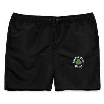 Shenanigans Squad Shamrock - Männer Badeshorts - Schwarz - Vorne - AI Model Male 178 light (178cm)