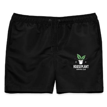Houseplant Survival Club Pflanzen - Männer Badeshorts - Schwarz - Vorne - AI Model Male 178 light (178cm)