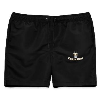 CRAZY COW - Männer Badeshorts - Schwarz - Vorne - AI Model Male 178 light (178cm)