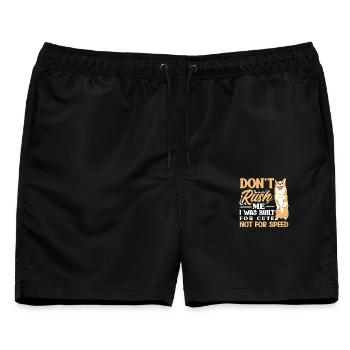 Warte Auf Mich, Ich Habe Kleine Beine - Männer Badeshorts - Schwarz - Vorne - AI Model Male 178 light (178cm)