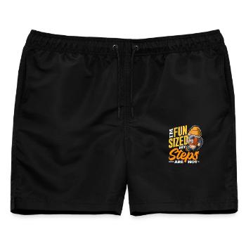 Warte Auf Mich, Ich Habe Kleine Beine - Männer Badeshorts - Schwarz - Vorne - AI Model Male 178 light (178cm)