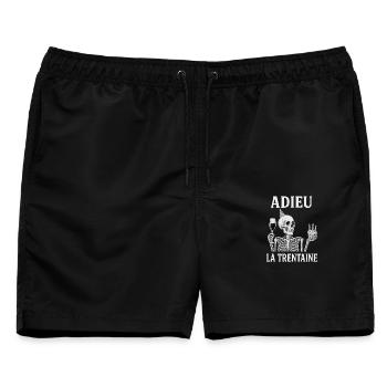 Leb wohl, Dreißig-Skelett-Geburtstag - Männer Badeshorts - Schwarz - Vorne - AI Model Male 178 light (178cm)