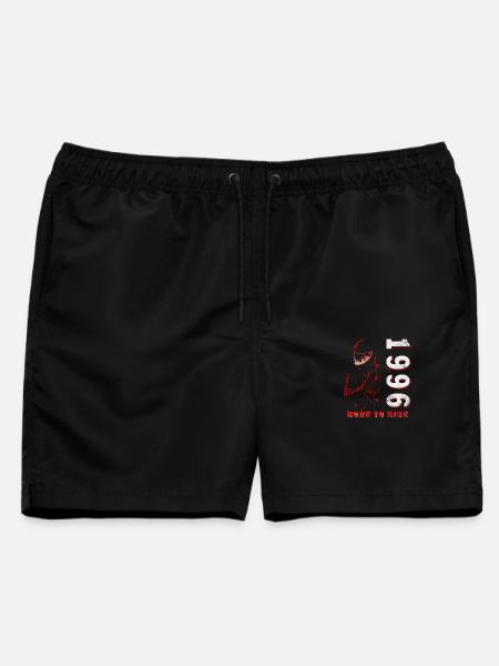 1996 Jahrgang Geburtstag Vintage Motorrad - Männer Badeshorts - Schwarz