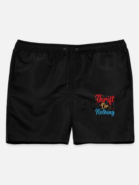 Thrift Shopper Thrift Or Nothing Thrift Store - Männer Badeshorts - Schwarz