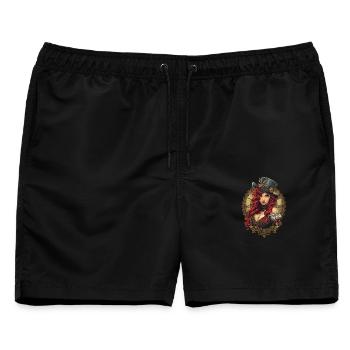 Steam Punk Schöne Frauen Steampunk - Männer Badeshorts - Schwarz - Vorne - AI Model Male 178 light (178cm)