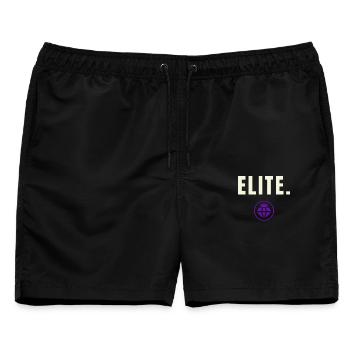 Elite. Success Edition - Royal Purple Crown - Männer Badeshorts - Schwarz - Vorne - AI Model Male 178 light (178cm)