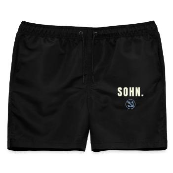 SOHN. Success Edition – Stone Blue Anker - Männer Badeshorts - Schwarz - Vorne - AI Model Male 178 light (178cm)
