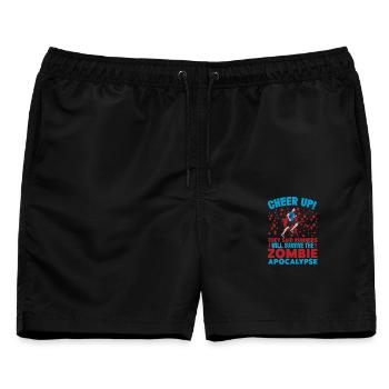 Running Cheer Up They Said Runners Survive - Männer Badeshorts - Schwarz - Vorne - AI Model Male 178 light (178cm)