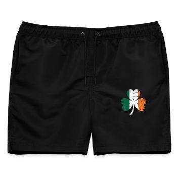 Irischer Stolz - Männer Badeshorts - Schwarz - Vorne - AI Model Male 178 light (178cm)