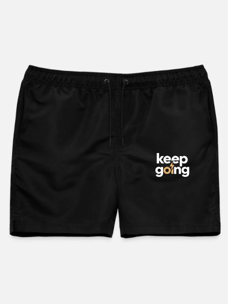 Keep Going - Motivation & Energie Blitz - Männer Badeshorts - Schwarz