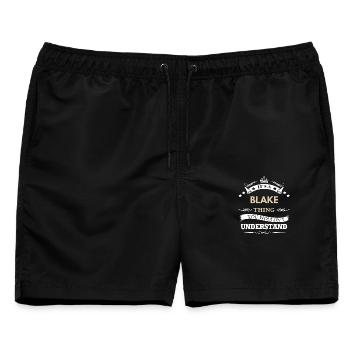 Es ist eine Blake-Sache, du würdest das nicht verstehen - Männer Badeshorts - Schwarz - Vorne - AI Model Male 178 light (178cm)