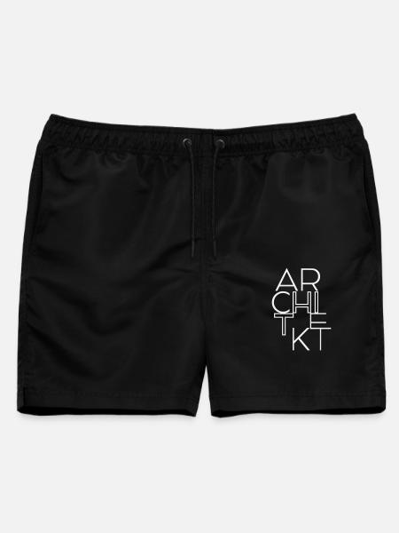 Architekt minimalistisch und Bauhaus inspiriert - Männer Badeshorts - Schwarz