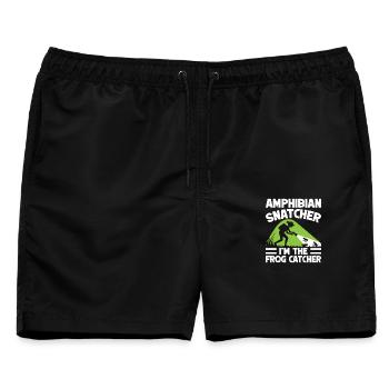 Frog Catcher Amphibian Snatcher Frog - Männer Badeshorts - Schwarz - Vorne - AI Model Male 178 light (178cm)