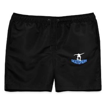 SKATEPARK - Männer Badeshorts - Schwarz - Vorne - AI Model Male 178 light (178cm)