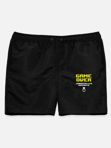 GAME OVER – Junggesellenabschied Gaming Shirt - Männer Badeshorts - Schwarz