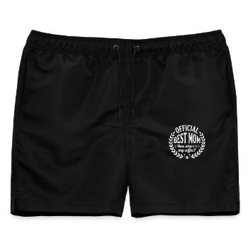 Offizielle Beste Mama Kaffee - Männer Badeshorts - Schwarz - Vorne - AI Model Male 178 light (178cm)