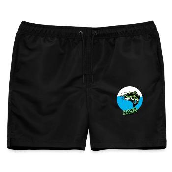 Bass Assissin - Männer Badeshorts - Schwarz - Vorne - AI Model Male 178 light (178cm)