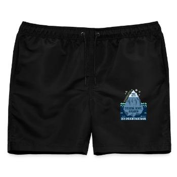 Die Sichtbare Spitze Mein Netto Eisberg Steuern - Männer Badeshorts - Schwarz - Vorne - AI Model Male 178 light (178cm)
