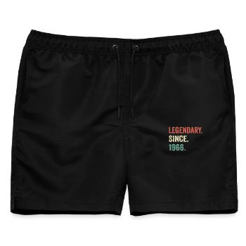 legendär seit 1966 - Männer Badeshorts - Schwarz - Vorne - AI Model Male 178 light (178cm)