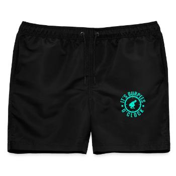 Fitness Fanatics It´s Burpees O´Clock Calisthenics - Männer Badeshorts - Schwarz - Vorne - AI Model Male 178 light (178cm)