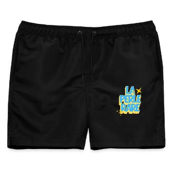 Die seltene Perle, positives Zitat - Männer Badeshorts - Schwarz - Vorne - AI Model Male 178 light (178cm)