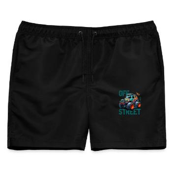 Offroad Monstertruck 4x4 - Männer Badeshorts - Schwarz - Vorne - AI Model Male 178 light (178cm)