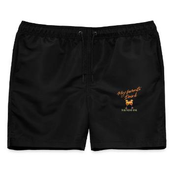 Mein Lieblingsdrink Der Nächste - Männer Badeshorts - Schwarz - Vorne - AI Model Male 178 light (178cm)