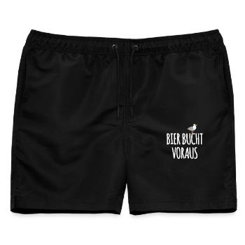 Bier Bucht Seefahrer Kneipe - Männer Badeshorts - Schwarz - Vorne - AI Model Male 178 light (178cm)