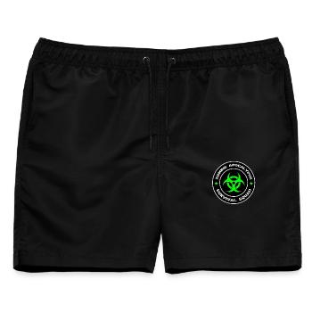 Zombie-Apokalypse-Überlebenstrupp - Männer Badeshorts - Schwarz - Vorne - AI Model Male 178 light (178cm)