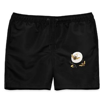  Insekt - Männer Badeshorts - Schwarz - Vorne - AI Model Male 178 light (178cm)
