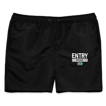 Entry Mode on Aktienmarkt Börse Trader - Männer Badeshorts - Schwarz - Vorne - AI Model Male 178 light (178cm)